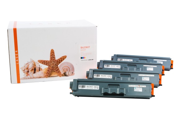 TN423KIT Alternativ Rainbowkit für Brothe / TN423 / BK6.500 Seiten / CMY4.000 Seiten