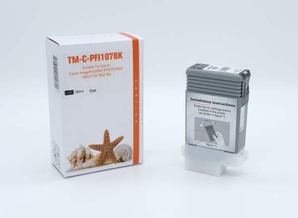 PFI107BK Alternativ Tinte Black für Canon / 6705B001 / 130ml