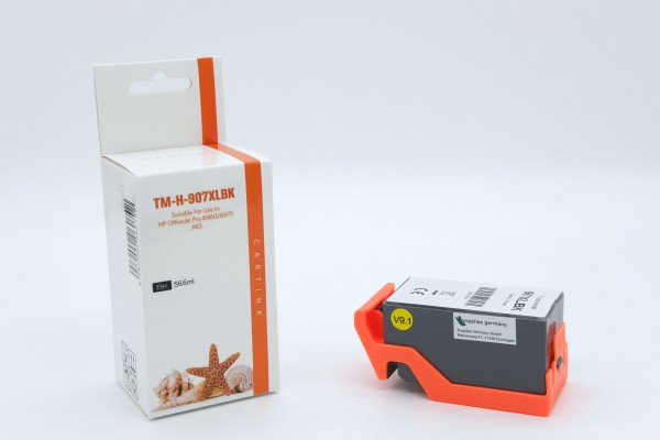 907XLBK Alternativ Tinte Black für HP / T6M19AE / 43ml