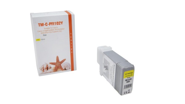 PFI102Y Alternativ Tinte Yellow für Canon / 0898B001 / 130ml