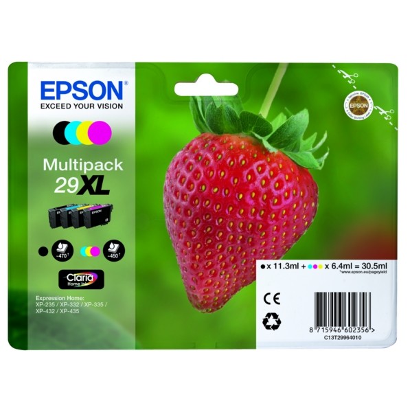 29XL MultiPack Bk,C,M,Y High-Capacity