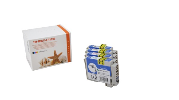Multipack T1295 Alternativ Tinte für Epson / C13T12954012 / BK15ml /C,M,Y13ml (PATENT SAFE)