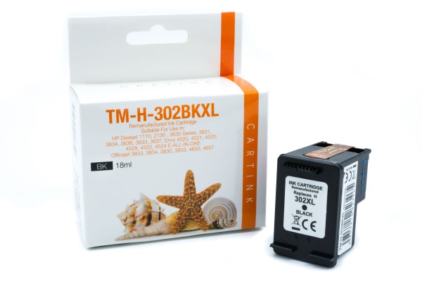 302BKXL Alternativ Tinte Black für HP / F6U68AE / 18ml (EU)