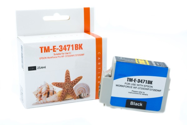T3471 (Schachtel) Alternativ Tinte Black für Epson / C13T34714010 / 23,4ml