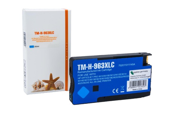 REF963XLC Refill Tinte Cyan für Hp / ~3JA27AE / 25,5ml *