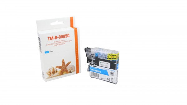 LC985C (Schachtel) Alternativ Tinte Cyan für Brot / LC985C / 20ml (PATENT SAFE)