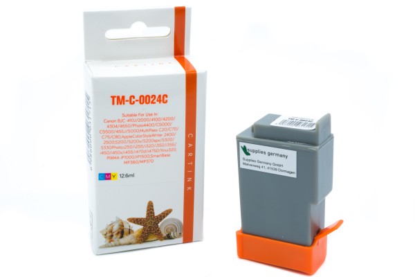 BCI24/21C (Schachtel) Alternativ Tinte Color für C / 0955A002 / 12,6ml (PATENT SAFE)