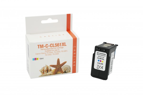 CLI561XXL Alternativ Tinte Color für Canon / ~3730C001 / 18ml 48% mehr Inhalt 600 Seiten
