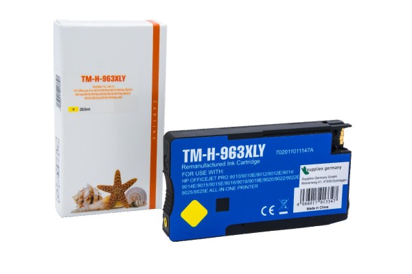 REF963XLY Refill Tinte Yelow für HP / ~3JA29AE / 25,5ml *