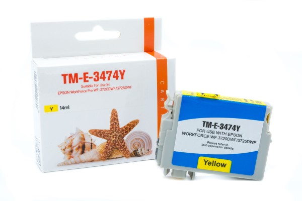 T3474 (Schachtel) Alternativ Tinte Yellow für Epso / C13T34744010 / 14ml