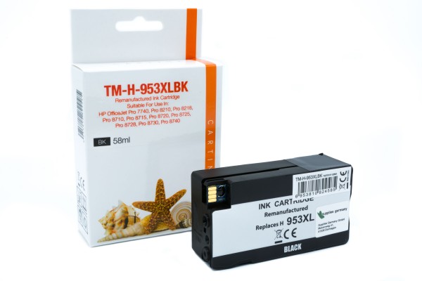953XLBK Alternativ Tinte Black für HP / L0S70AE / 58ml