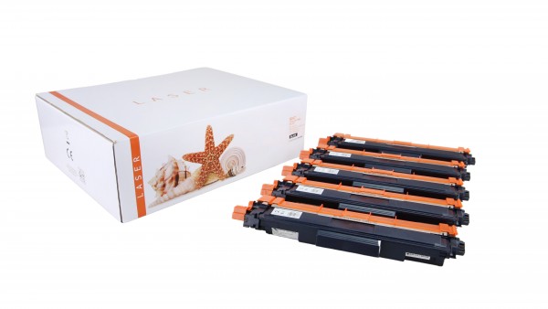 5er Set TN247BK Alternativ Black für Brot / TN247BK / 5x 3.000 Seiten