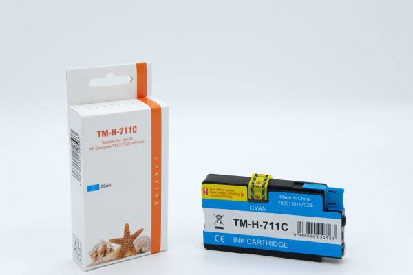 711 Alternativ Tinte Cyan für HP / CZ130A / 29ml