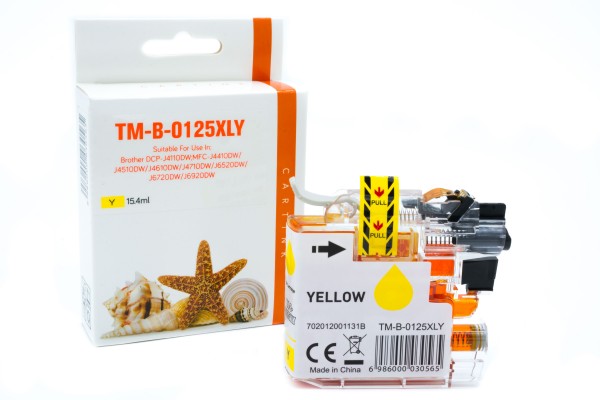 LC125XLY (Schachtel) Alternativ Tinte Yellow für B / LC125XLY / 15ml (PATENT SAFE)
