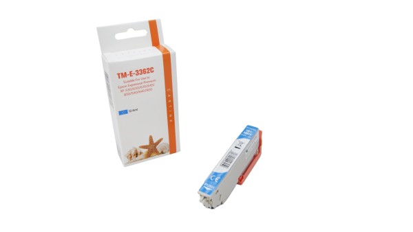 T33XLC (Schachtel) Alternativ Tinte Cyan für Epson / C13T33624010 / 12,4ml (PATENT SAFE)