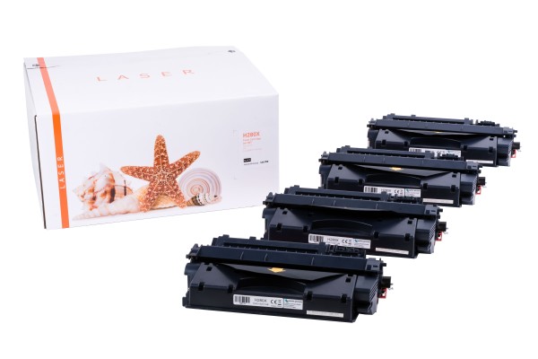 4er Set CF280X Alternativ Black für HP / CF280X / 80X / 4x6.900 Seiten