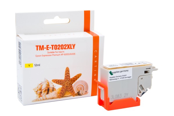 T0202XLY (Schachtel) Alternativ Tinte Yellow für E / C13T02H44010 / 12ml