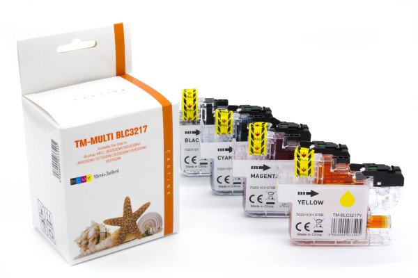 Multipack LC3217 Alternativ Tinte für Brother / LC3217 / BK15ml / C,M,Y9ml (PATENT SAFE)