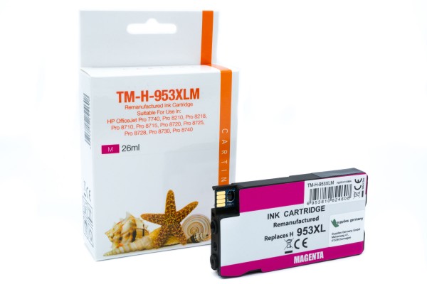 953XLM Alternativ Tinte Magenta für HP / F6U17AE / 26ml