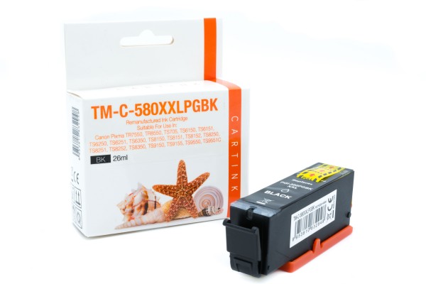 PGI580XXLBK (Schachtel) Alternativ Tinte Black für / 1970C001 / 26ml (PATENT SAFE)