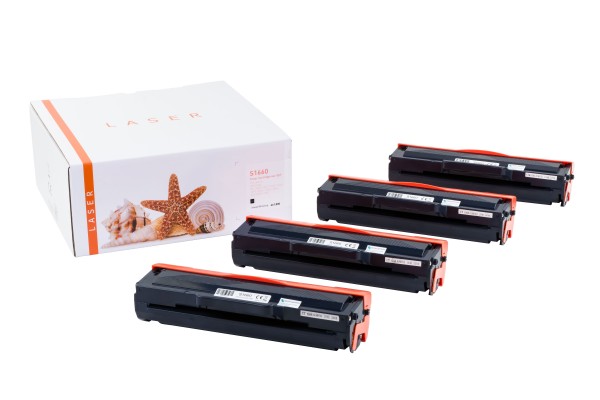 4er Set ML1660 Alternativ Black für Samsu / MLTD1042S / 4x1.500 Seiten