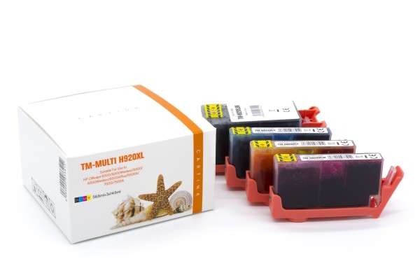 Multipack 920XL Alternativ Tinte für HP / C2N92AE / BK56,6ml / C,M,Y14,6ml (PATENT SAFE)
