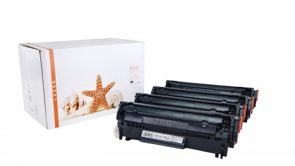 4er Set Q2612A Alternativ Black für HP / Q2612A / 703 / 4x2.000 Seiten