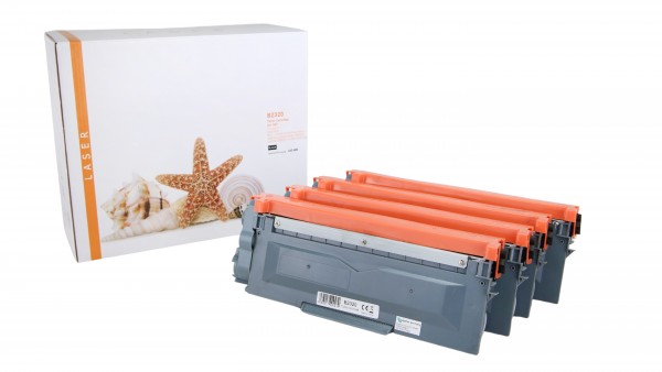 4er Set TN2320 Alternativ Black für Broth / TN2320 / 4x2.600 Seiten