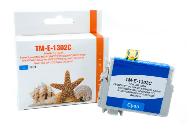 T1302 (Schachtel) Alternativ Tinte Cyan / C13T13024010 / 14ml (PATENT SAFE)