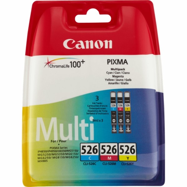 CLI-526 Tintenpatrone MultiPack C,M,Y