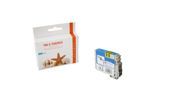 T502XLC (Schachtel) Alternativ Tinte cyan für Epso / C13T02W24010 / 6,4ml