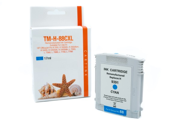 88CXL Alternativ Tinte Cyan für HP / C9391A / 17ml