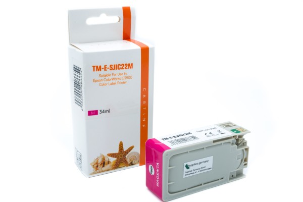 SJIC22M / (Schachtel) Alternativ Tinte Magenta f. Epson / C33S020603 / 32,5ml