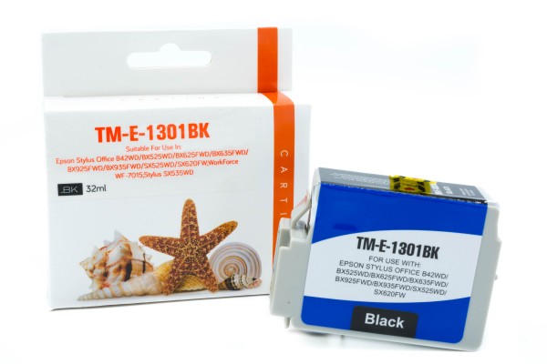 T1301 (Schachtel) Alternativ Tinte Black / C13T13014010 / 32ml (PATENT SAFE)