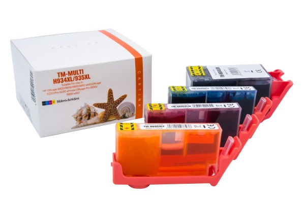 Multipack 934XL/935XL Alternativ Tinte für HP / C2P24AE / BK56,6ml /C,M,Y14,6ml (PATENT SAFE)