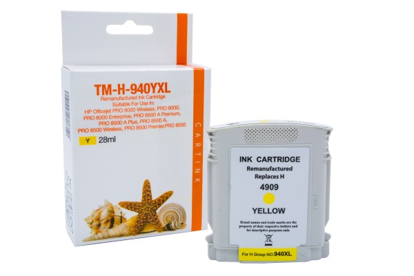 940Y Alternativ Tinte Yellow für HP / C4909AE / 28ml
