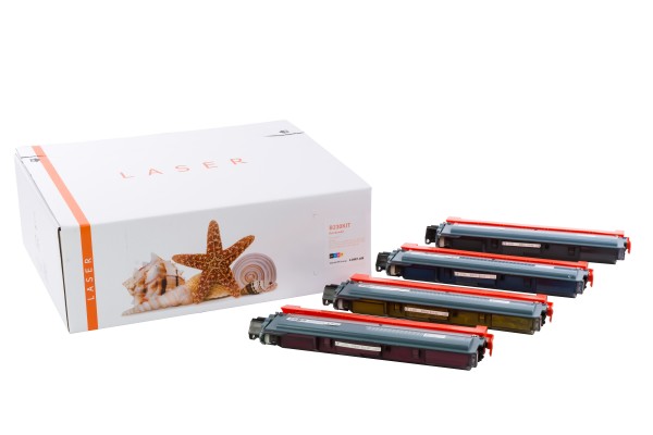 TN230KIT Alternativ Rainbowkit für Brothe / TN230/ BKx2.200 Seiten/(CMY)je x1.400 Seiten