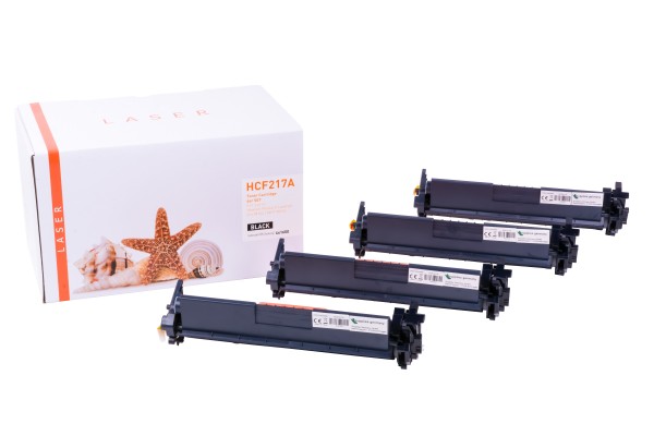 4er Set CF217A Alternativ Black für HP / CF217A / 4x1.600 Seiten