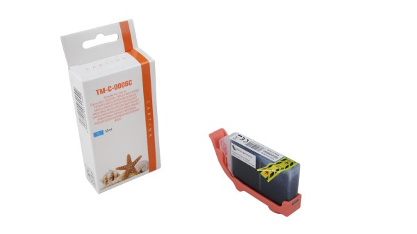 BCI3C/6C/CLI8C (Schachtel) Alternativ Tinte Cyan f / 4480A002 / 14ml / ohne Chip (PATENT SAFE)