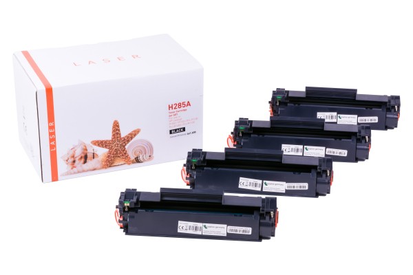 4er Set CE285A Alternativ Black für HP / CE285 / 4x1.600 Seiten